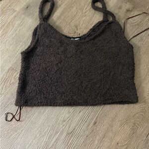 Streetwear Society Sherpa cropped tank top